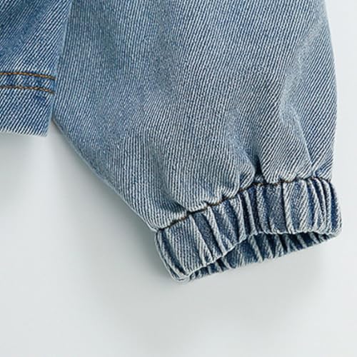 Girls Denim Jacket,Children's Versatile Outerwear,Bow Tie Jeans Jacket,Birthday Gift4