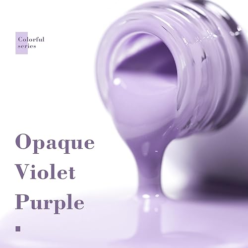 Miniatura 6 de RARJSM Esmalte de uñas de gel azul morado oscuro oscuro pastel esmalte de gel morado azulado lechoso 1 pieza de una sola botella tono frío remojar