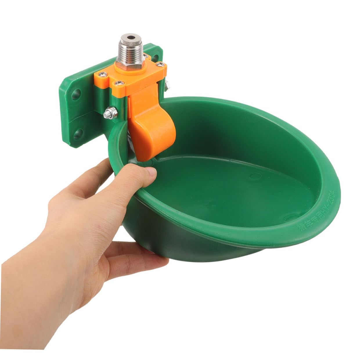 HEMOTON Abbeveratoio Automatico per Bovini e Ovini in Plastica Verde Fornitura D'acqua Affidabile, Ciotola per Animali da Allevamento per Uso Agricolo
