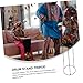 Cabilock Adjustable African Drum Rack for Hand Clapping Djembe Percussion Stand Folding Drum Seat Stool for Drumming Circles
