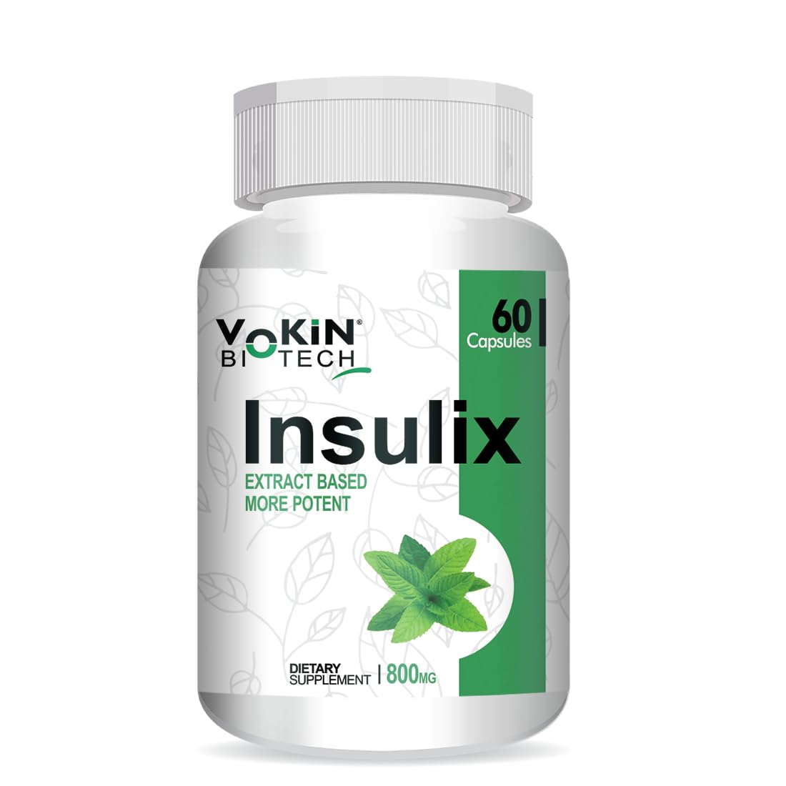Vokin Biotech Herbal Insulix for Endocrine Health & Diabetes Control 800 Mg (60 Capsules)-image-37