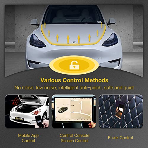 Hansshow Power Frunk Kit For Tesla Model Y 2020 2021 2022 2023 Kit Front Cover Electric Auto Off Switch Remote Control Waterproof Anti-Entrainment With Emergency Pull Cord(V5 Version) #TOP2