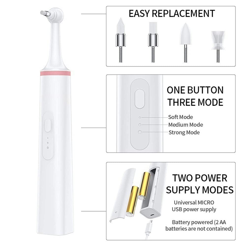 Cepillo De Dientes EléCtrico para Mascotas De 2 Piezas, Herramienta De Blanqueamiento Limpio para Dientes De Gato Y Perro para Razas Grandes Y PequeñAs