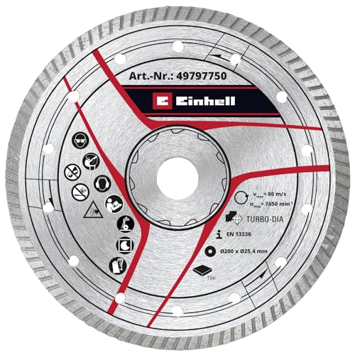 Tagli precisi: il piccolo spessore del disco di 2,6 mm e la superficie di taglio aperta da 6 mm con segmenti turbo garantiscono un taglio più veloce con bordi sottili.