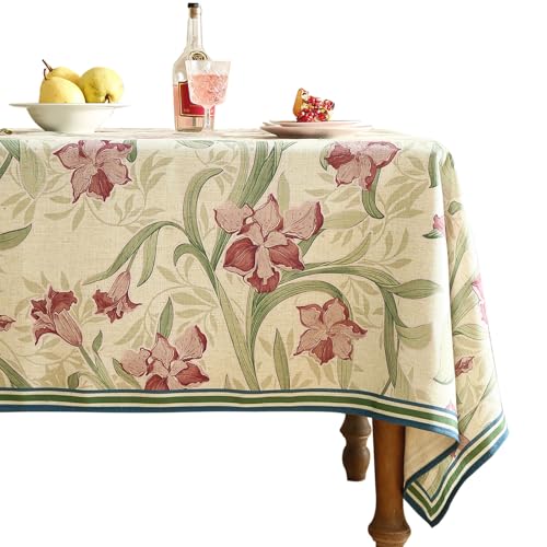 patdrea Designer French Linen Tablecloth,Rectangular,110"x63"-Tara A