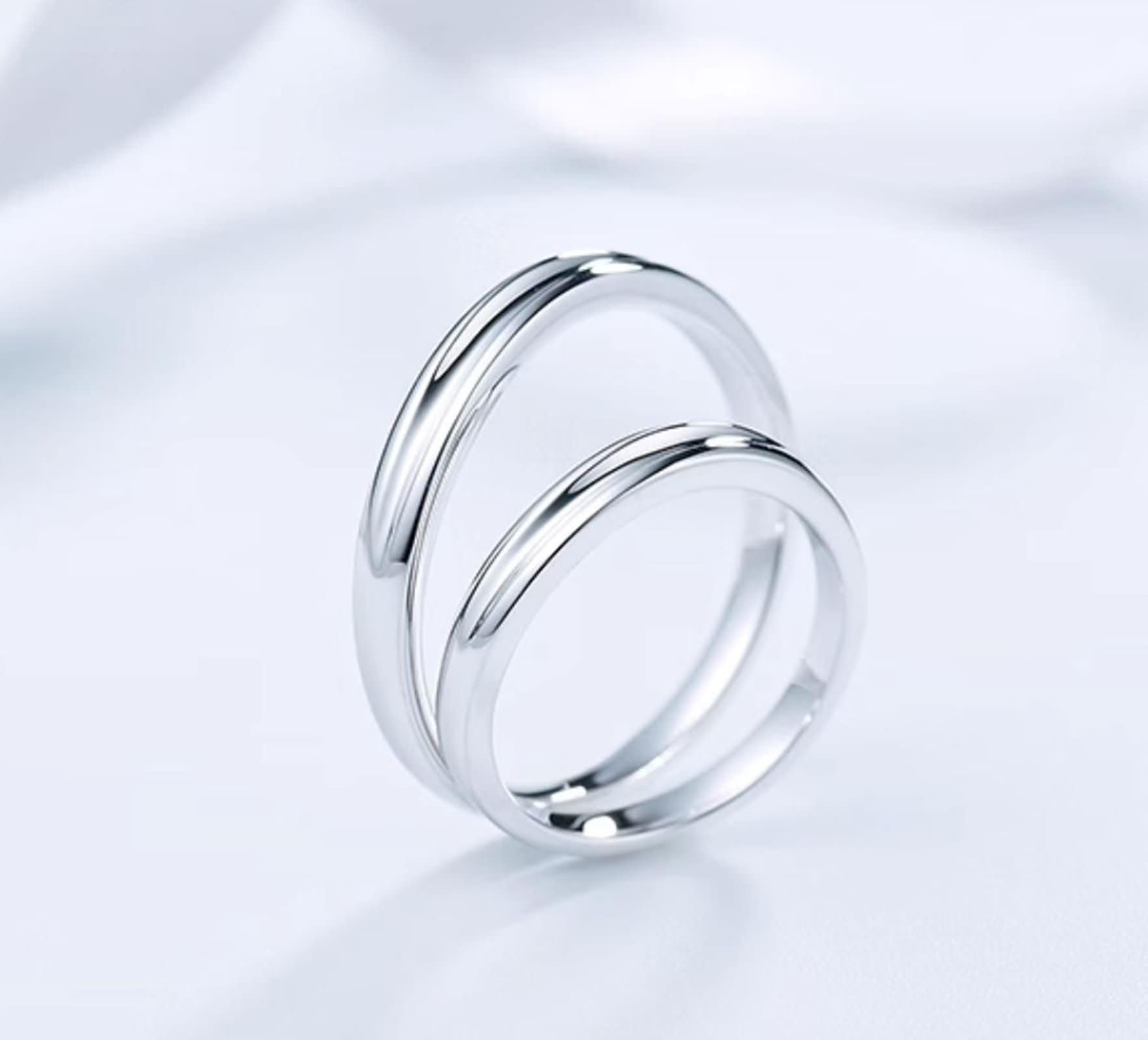 Pierścionek Fedina Białe Złoto Kobiety 18K 750, Okrągły Prosty Pierścionek Kobiecy Srebrny, Rozmiar 11 (51 mm)