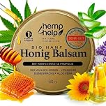 Manuka-Honig-Hanf-Salbe für Neurodermitis & Ekzeme, Schuppen - Propolis, Bienenwachs, Aloe Vera- Dermatologisch Empfohlen, Heilt Trockene, Rissige Haut