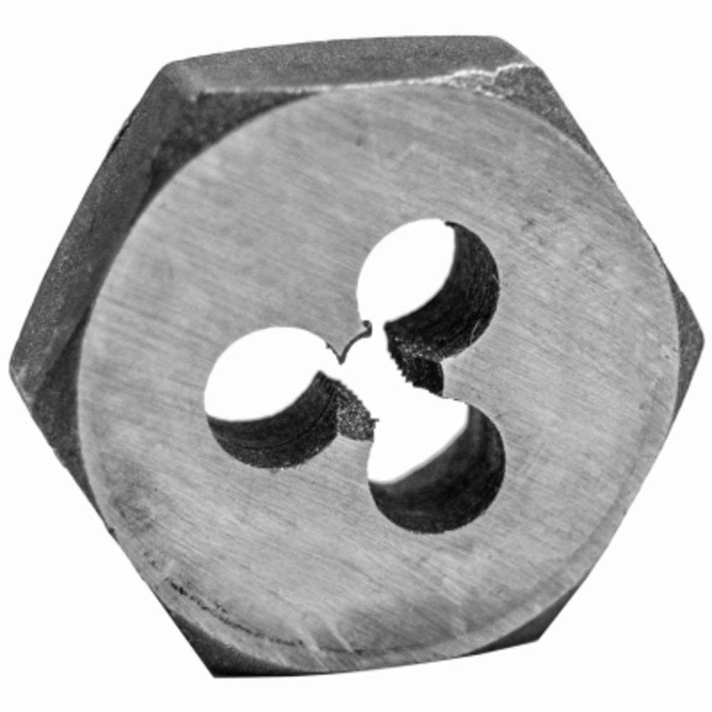Century Drill & Tool 97614 High Carbon Steel Metric Hexagon Die, 10.0 x 1.25
