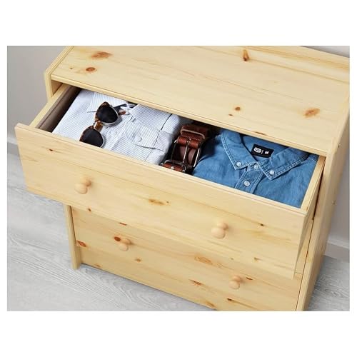 ATAADINE RAST 3-Drawer Chest, Pine, 24 3/8x26 3/4\" Natural Pine Wood Home Bedroom Dorm Furniture Unfinished - Thumbnail 5