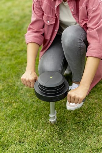 Kärcher Erdspieß für Schlauchboxen: Metallspieß mit integrierter Wasserwaage, Flexible Platzierung, 360° schwenkbarer Radius, Schwarz