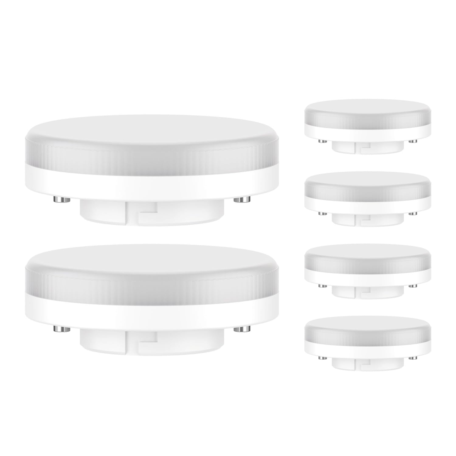 ledscom.de 6 Stück GX53 LED Leuchtmittel, weiß (4000 K), 6,4 W, 560lm, 97°, matt