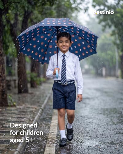 Image of Destinio Umbrella for Kids; Stylish & Cute, Child Safe, 100% Waterproof; Kids Umbrella for Girls, Boys and Baby