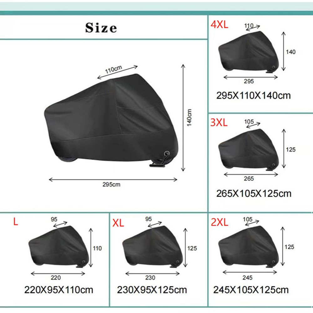 Housses de Moto pour Yamaha XSR 700 XSR700 Xsr 700,Étanche Anti-Poussière Bâche Exterieur Hiver Été Moto Couverture avec Sac Rangement,A/BlackRed-XXXXL
