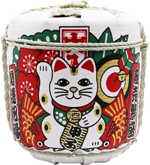 pp supm Japanese Sake Barrel Japanese Decor Japanese Restaurant Decor Model for Restaurant Decorative Barrels Nylon, Foam, Sand