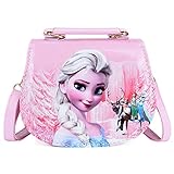  Babioms Kinderhandtasche, Eiskönigin Kinder Umhängetasche, für Mädchen zum Ausgehen oder Reisen, Anna und Elsa Schulter-Tasche（18 * 15 * 7cm）