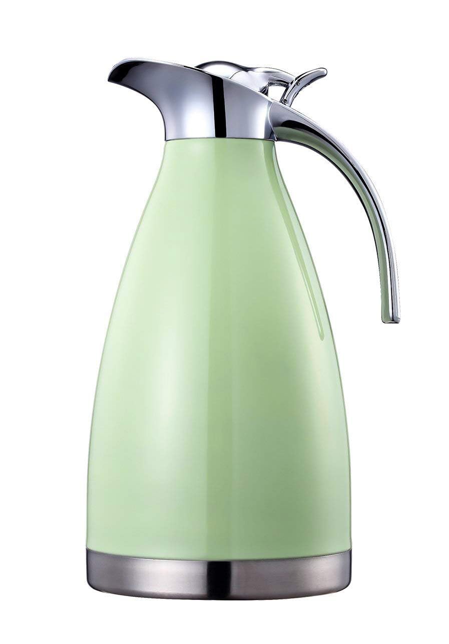 64 oz termo de acero inoxidable jarra térmica Insualted de vacío – doble pared/jarra con tapa – café/té jarra de retención de calor & frío – 2 litros