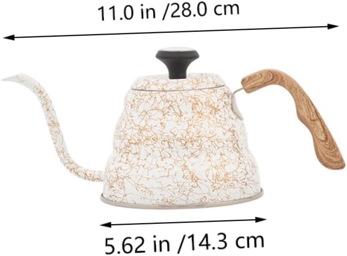 PRETYZOOM Hand Brew Coffee Maker Stainless Steel Pot Whistling Kettle Capacity Easy Clean