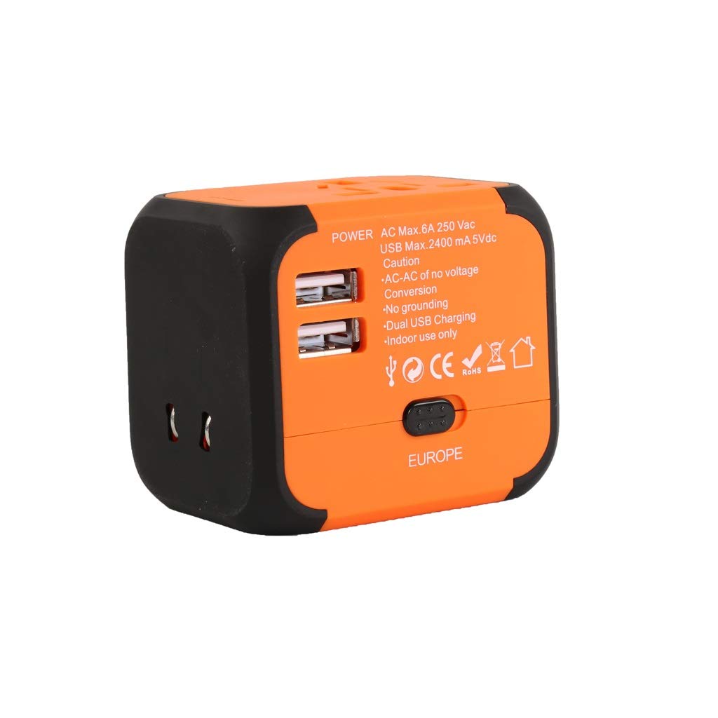 Adattatore da Viaggio Adattatore di Viaggio in Tutto Il Mondo, Adapter Travel Socket International, Portable Travel International Charging Socket Spina di Alimentazione multiporta