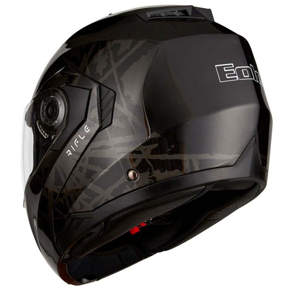 EOLE Klapphelm RIFLE Schwarz – ECE R 22.06 zugelassen – Größe L (59-60cm) – ABS-Schale