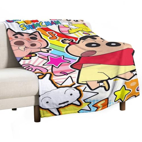 クレヨンしんちゃん 毛布 ブランケット 暖かい 肌に優しい フランネル ふわふわ 柔らかい 軽量 洗える お昼寝 お部屋 人気キャラ クリスマス 誕生日 プレゼント アニメ 推し かわいい おしゃれ