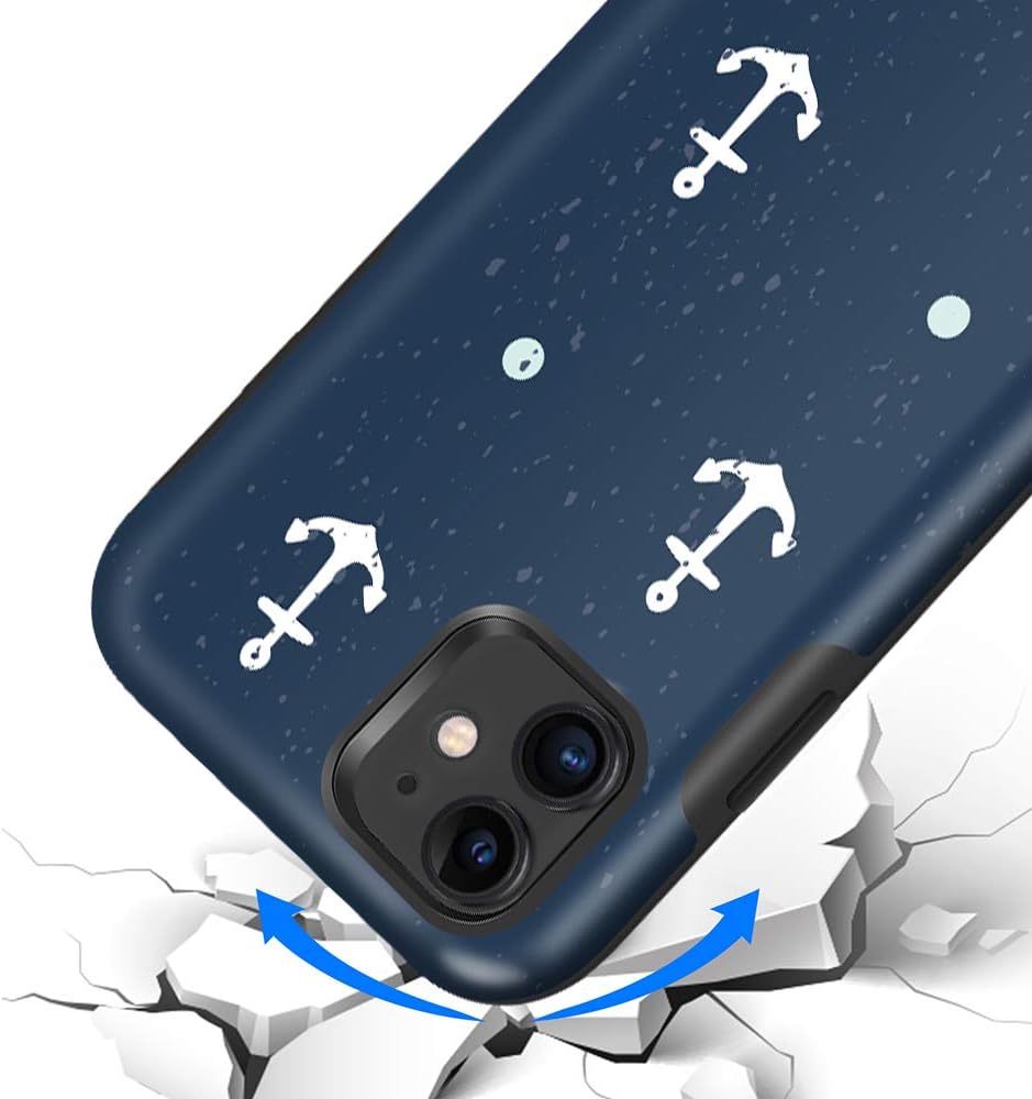 Men's Case for iPhone 11, 6.1-Inch, MAXCURY Ultra Durable Shock Absorption Full Body Protection Phone Case for Boy iPhone 11 in 6.1 Inch 2019 Release (Anchor)