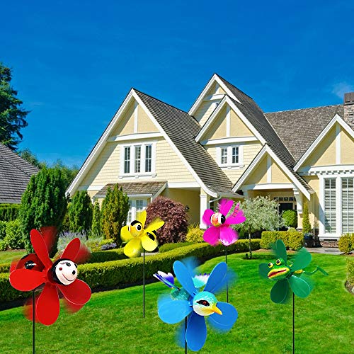Fenely Garden Pinwheels Whirligigs Wind Spinner Windmill Toys For Kids Yard Decor Lawn Decorations Hummingbird Decorative Garden Stakes Outdoor Whirlygig Windmills Gardening Art Whimsical Baby Gifts #TOP4