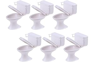 Zerodeko 6 Pcs Mini Toilet Seat Toy Dollhouse Toilet 1 12 Scale