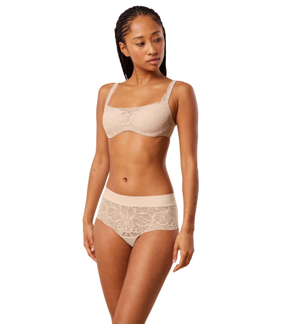 Triumph Women's Body Make-Up Illusion Lace Shorty Underwear, Nude Beige, UK 12