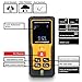 MOTORHEAD 196Ft/60M Laser Measure, Laser Distance Measure w/ 2 Bubble Levels, M/In/Ft, 20 Data Set Storage, Mute, 2 Measurement Points, Backlit LCD, Pythagorean, Area & Volume Functions