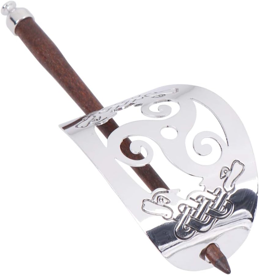Vintage Hair Stick Viking Hair Clips Metal Barrette Chopstick Slide Clip with Stick for Women Style Tool (Style 1) - Image 5