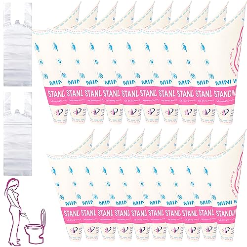 Voarge Orinatoio, da donna, portatile, a prova di perdite, in carta usa e getta, per donne, viaggi e campeggio, escursioni, attività all'aperto (20)