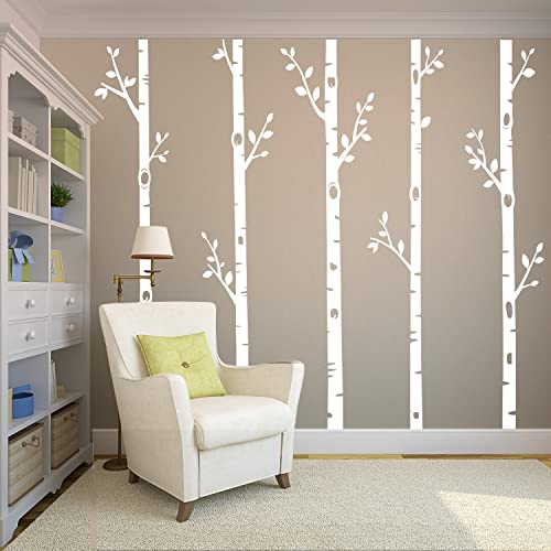 Giant Tree Wall Decals 5 Birch Tree Wall Stickers Woodland miniatura 3