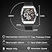 Imagen de RORIOS Relojes de Pulsera Tonneau para Hombres Reloj Moda Cuarzo Reloj Luminoso Analógico Reloj Deportivo Acciaio inossidabile con Correa de Silicona Negro B