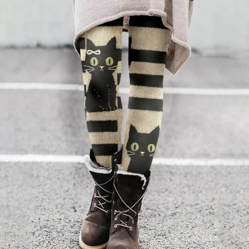 Womens Halloween Print Leggings Soft High Waist Yoga Pants 2026 Black-a - image 2