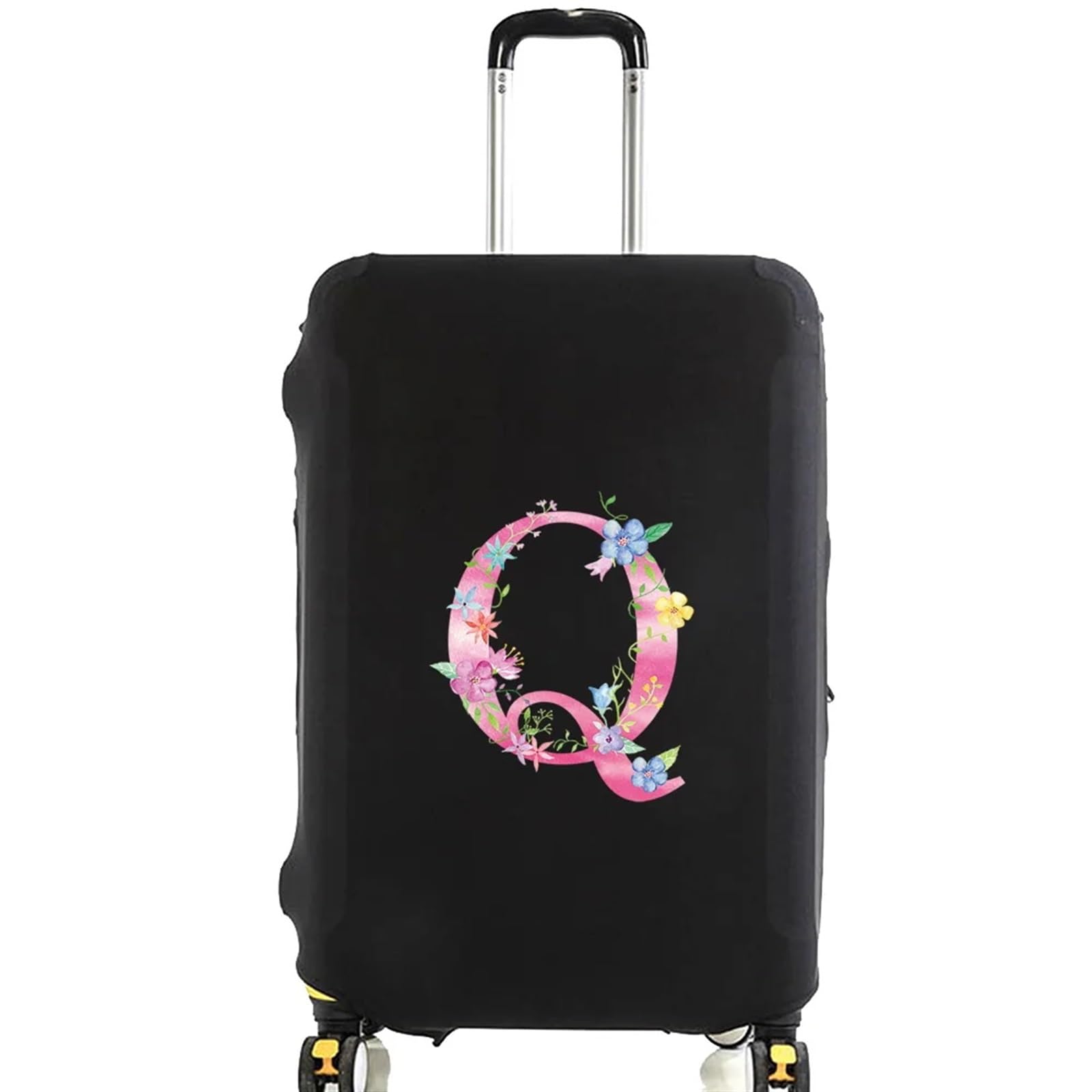 Coperture per valigie Custodia Protettiva Elastica for Bagagli Lettere Rosa Stampate Accessori da Viaggio Custodia Protettiva for Trolley for Valigia da 18-32 Pollici(8pink Q,XL)