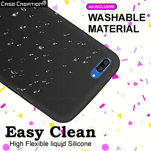 Image of Case Creation Luxurious OG Series for RealmeC1 Case Cover,Anti-Dirty Slim Case Frosted Matte Cute Candy TPU Raised Bezel (Splash of Color) Back Cover for Realme C1 -Black