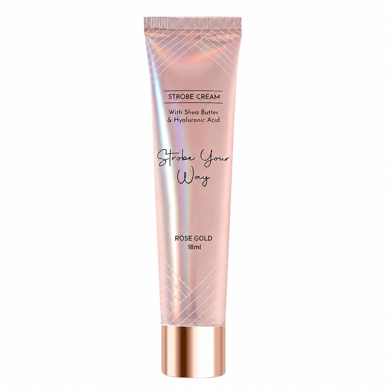Strobe Cream Mini- Rose Gold, 18ml | Primer + Highlighter + Moisturizer | Shea Butter & Hyaluronic Acid | Intense Hydration | Flawless Radiant Dewy Skin | Illuminating & Glowing Makeup Base-image-5