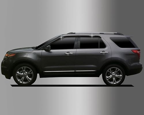 Miniatura 4 de AUTOCLOVER - Juego de 4 protectores de lluvia con cinta adhesiva para Ford Explorer 2011 2012 2013 2014 2015 2016 2017 2108 2019  deflectores de