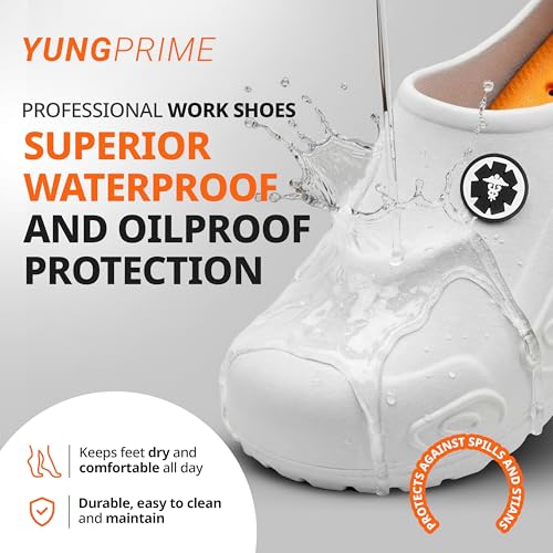 Image of YUNGPRIME Men's and Women's Slip-Resistant Work Shoes - Nursing - Chef Shoes