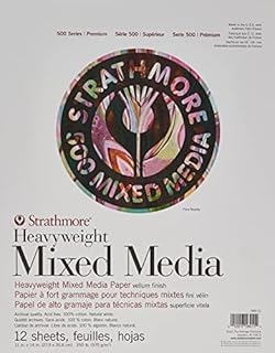 Strathmore 500 Series Heavyweight Mixed Media, Vellum, White, 11"X14"