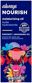 Always Óleo Hidratante Nourish Para Pele Íntima, Ajuda A Seca E Irritada, Sem Fragrância, 30 Ml