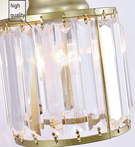 Aplique de pared de cristal y oro moderno con luces creativas de hierro para el dormitorio de hotel 4