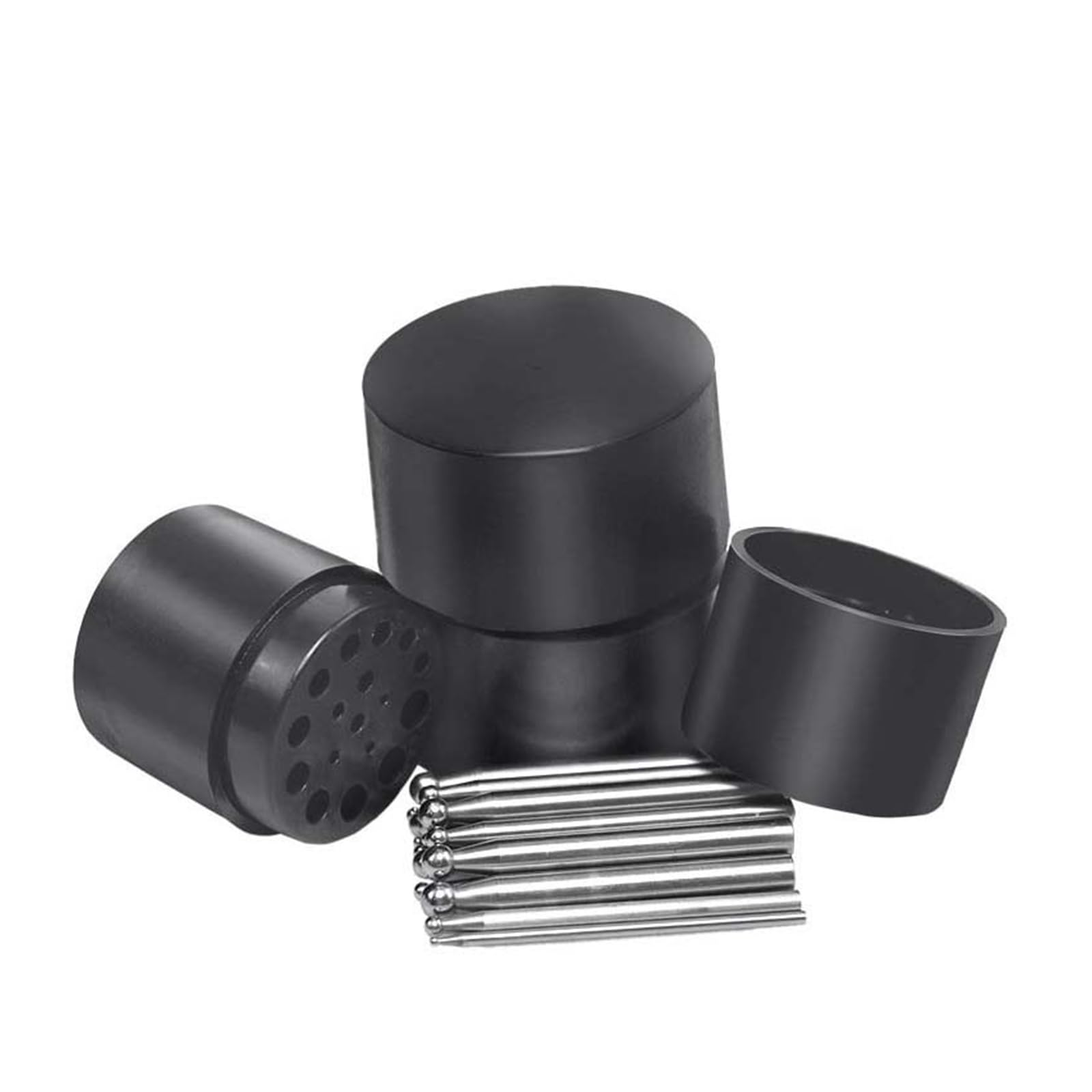 Juego de punzones profesionales para metalurgia, 15/17 piezas, acero resistente, accesorios para manualidades, herramienta de cúpula para hacer joyas