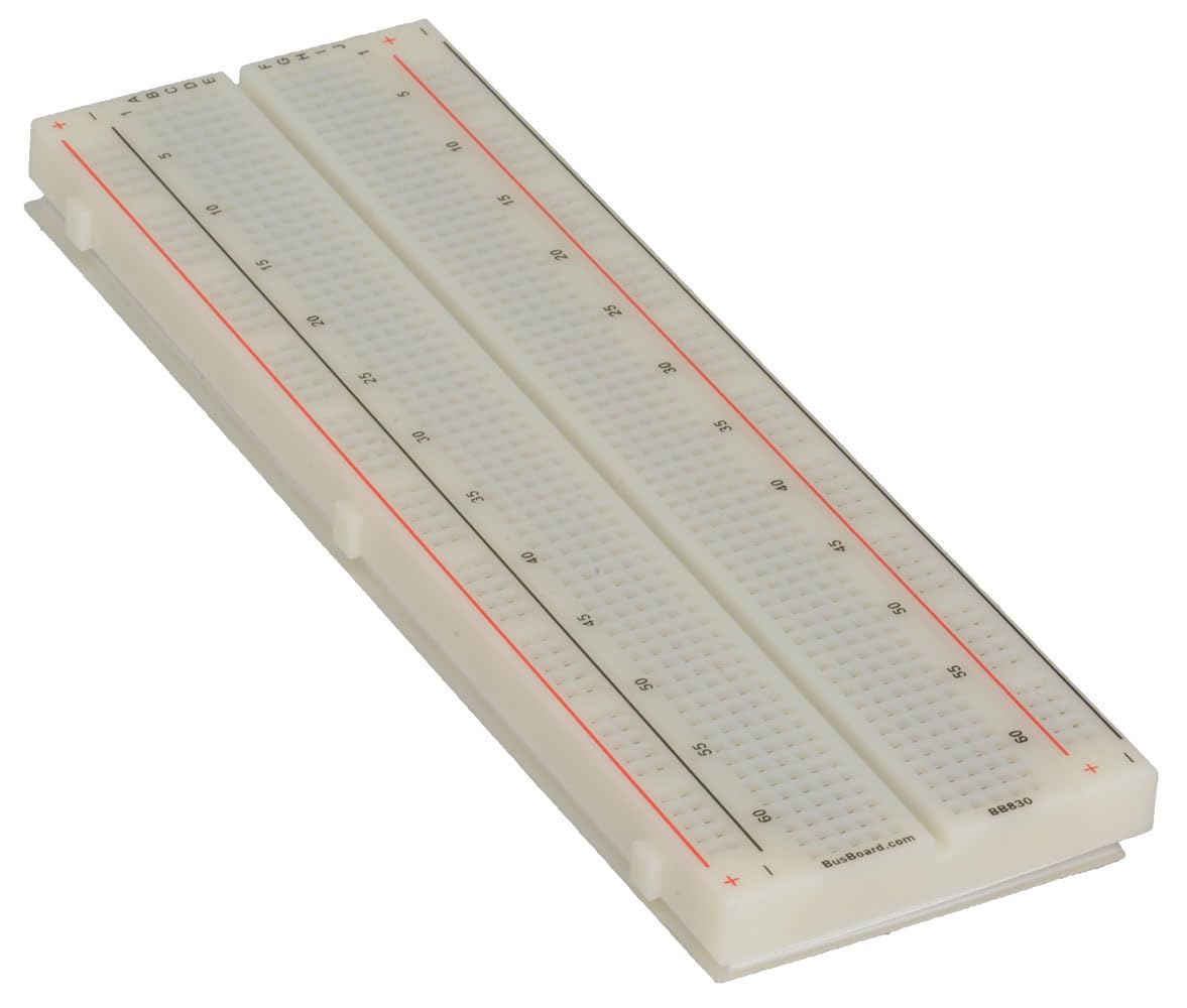 Busboard Prototype Systems830 Point Solderless Plug-in Breadboard with 4 Power Rails 21-26AWG ABS