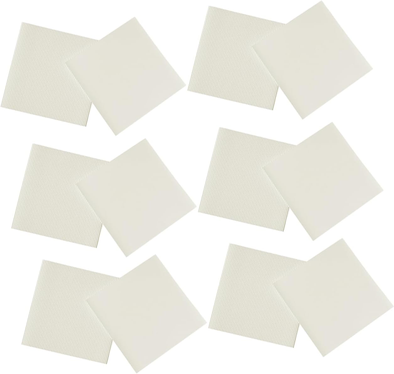 PRETYZOOM 100sheets Pizza Corrugated Paper Tray Oil Absorption Paper Pads for Restaurant Use
