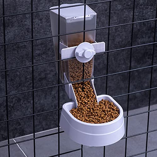 ペット自動給餌器 ケージ 固定 猫 固定 犬 自動餌やり機 ケージ 取付 食べやすい 自動 留守番 ゲージ 餌入れ 衛生的 ペット用品 エサ入れ (パープル)