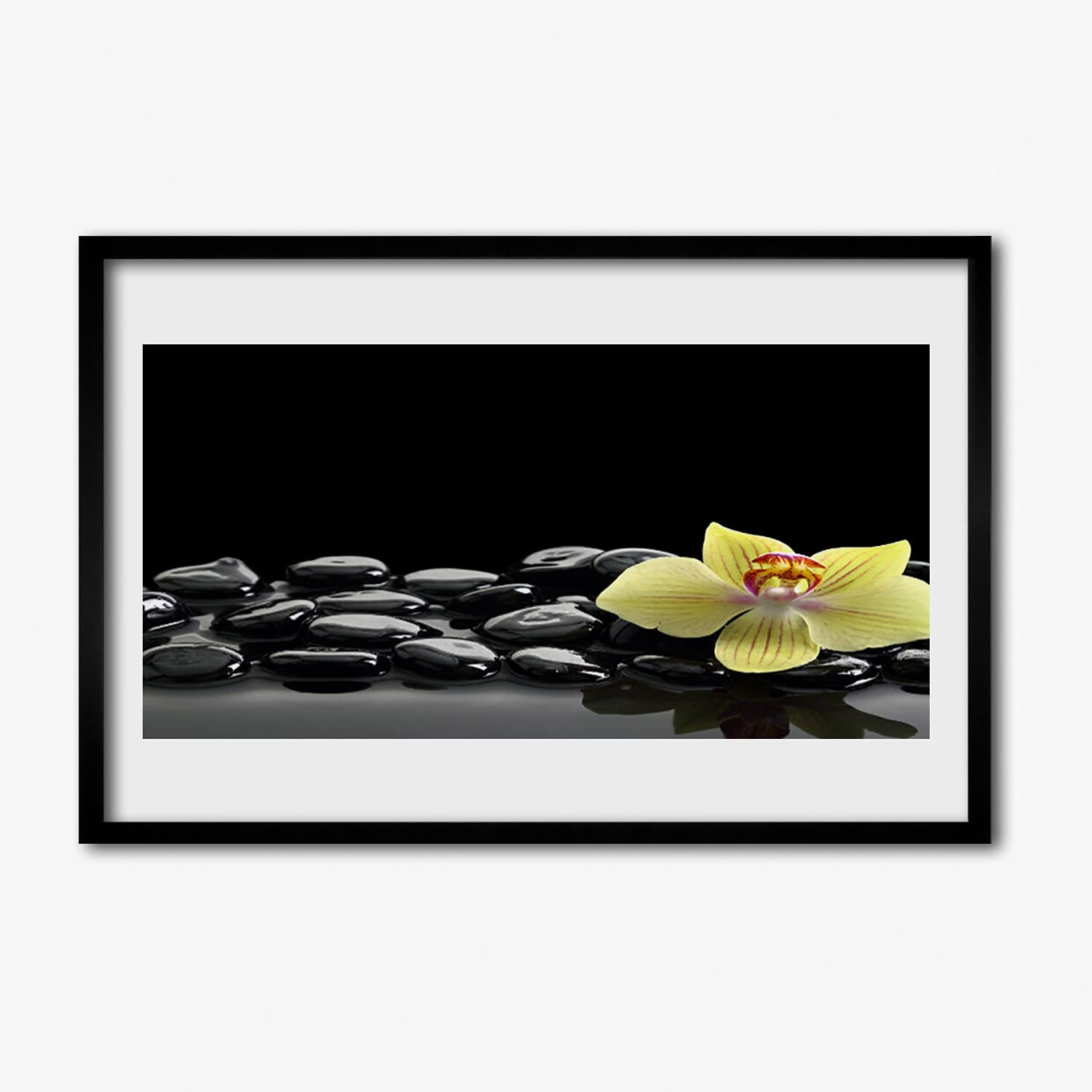 Image avec cadre en MDF Tulup affiche florale haute définition