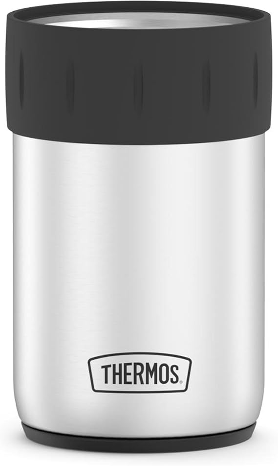 THERMOS Stainless Steel Beverage Can Insulator for 12 Ounce Can, Stainless Steel