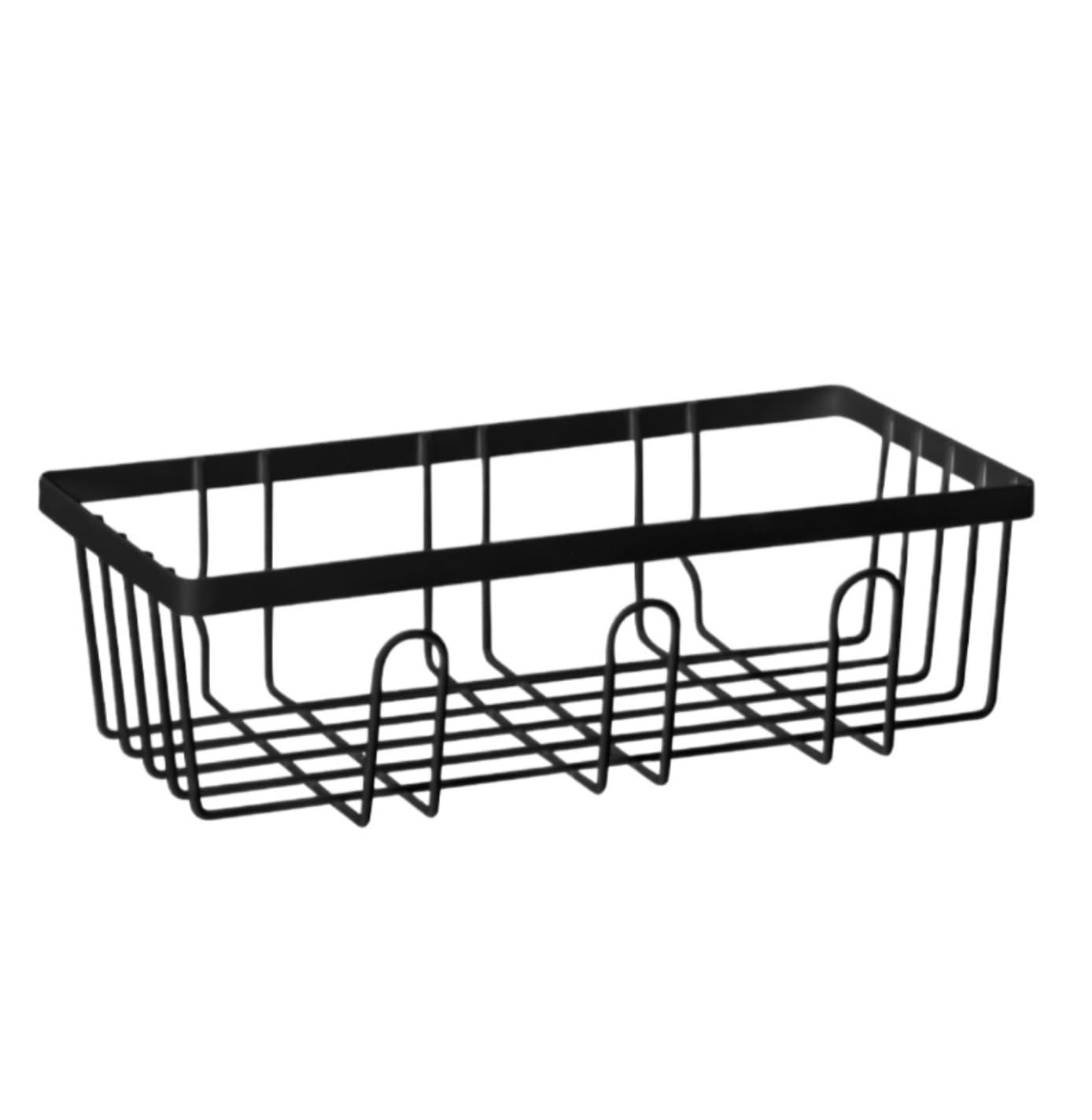 PXIWDAN Bathroom Shelf Shower Caddy Iron Shelf No Drilling Organizer for Bathroom Kitchen Wall Organizer Black