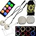 Produktbild Multifunktions-LED Spinnen Poi Set + Reisetasche! Nachtleuchtender Poi Wiederaufladbar Mit Micro USB Ladekabel! Für Anfänger und Profi